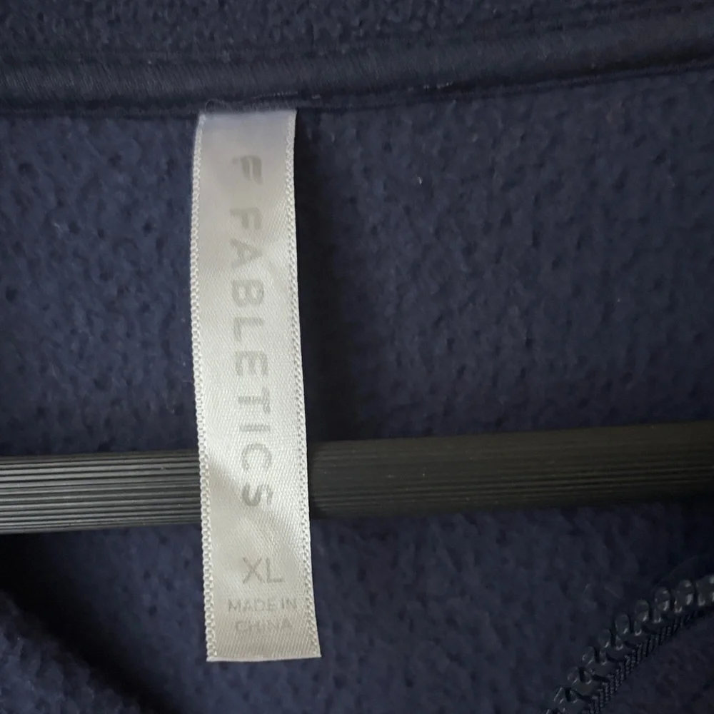 Fabletics Fleece Women's blue navy bomber fleece cardigan jacket. Size XL. - Picture 11 of 13